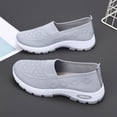 thumbnail image 4 of longantii Women's Slip On Casual Walking Shoes Breathable Knit Non Slip Comfortable Lightweight Sneakers Gray, 4 of 7