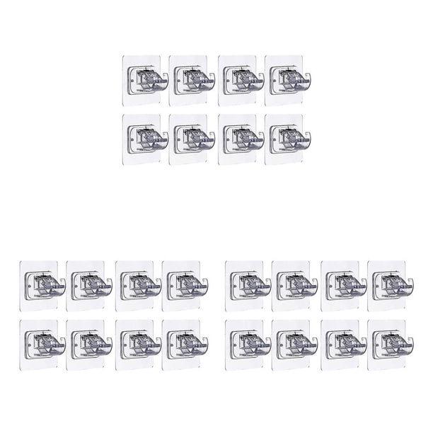 Bearachild 8 PCS Barra de cortina Soportes Soporte Cortinas Montaje en pared fijo Transparente Type1