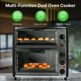 thumbnail image 3 of NutriChef  1780 Watts Multi-Functional Dual Tier Oven Cooker, Large 14 Quarts Capacity, 3 of 8