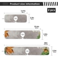 thumbnail image 3 of Strawberry Sunflower Fall Kitchen Sink Splash Guard 2 Pack Faucet Absorbent Mats Autumn Floral Watercolor Faucet Handle Drip Catcher for Kitchen, Bathroom,Sink Mat, Dish Drying Mat, 14.9"x5.5", 3 of 7
