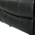 thumbnail image 4 of GDF Studio Hetel Contemporary Upholstered Gliding Recliner, Black Faux Leather, 4 of 12