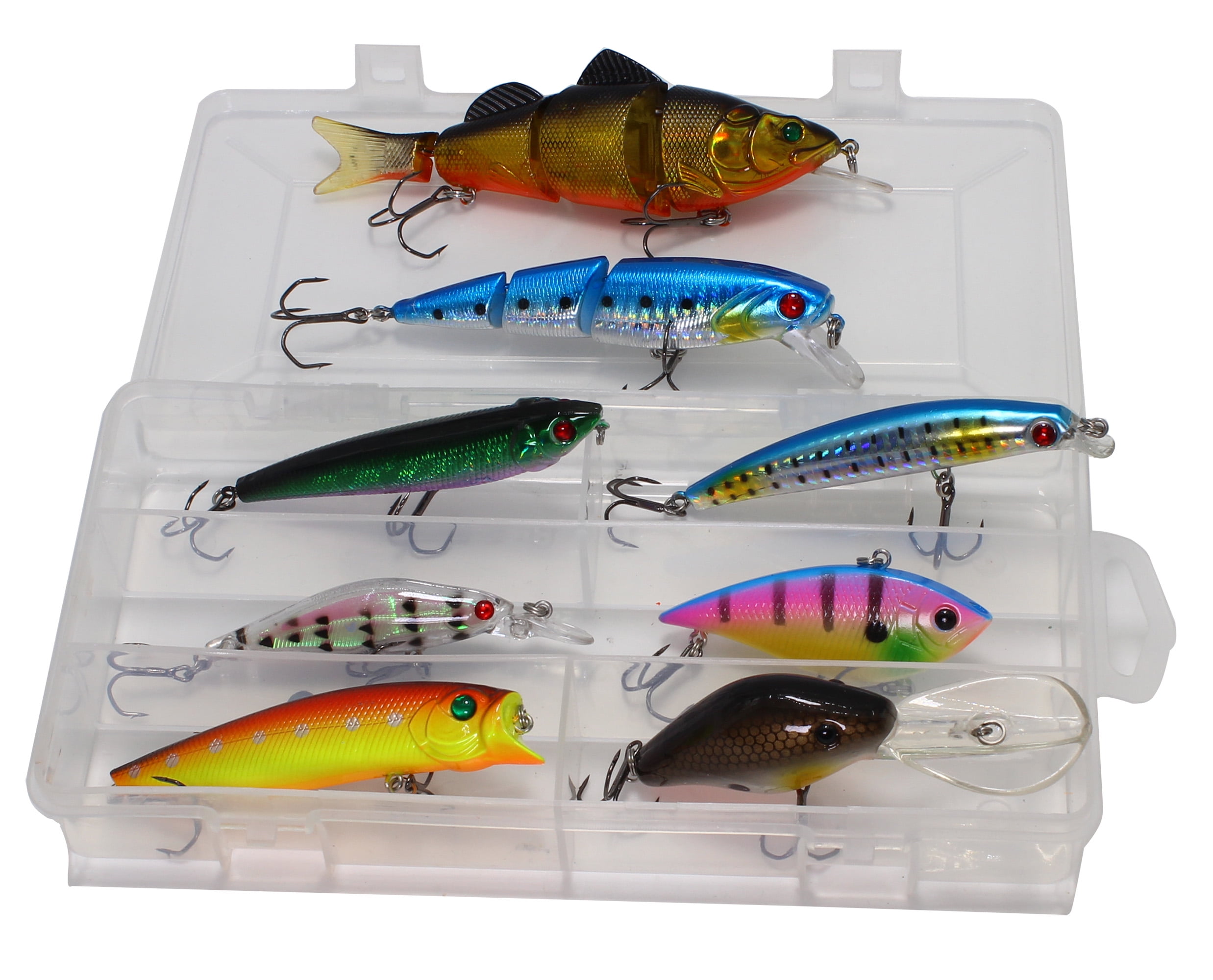 8 PCS Fishing Lures Bait Kit Including Multi-Jointed Swimbaits 