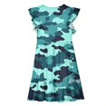 thumbnail image 4 of Amidoa Girls Summer Dresses Tiered A-Line Ruffled Dresses Kids Casual Floral Print Sundress Mint Green Size 12, 4 of 8