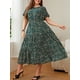 thumbnail image 3 of Vestido casual de manga corta con estampado floral y talla grande para mujer, 3 of 8