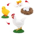 thumbnail image 3 of Simulation Modèle Animal Ferme Coq Blanc Cycle de Croissance Modèle de Décoration de Jardin - 4 Pièces, 3 of 5