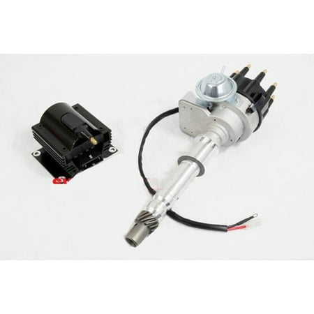Fits Big Block Chevy - CHEVY SMALL BIG BLOCK Small Cap Ready-To-Run BLK HEI Distributor W/50K Volt Coil