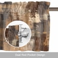 thumbnail image 6 of Brown Graffiti Art Valance Curtain Abstract Distressed Ombre Painting Texture Window Valances Rod Pocket Short Curtains Window Treatments for Kitchen Bedroom Bathroom Laundry 54" x 18", 6 of 9