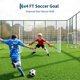 thumbnail image 4 of Resistente Soccer Goal para Backyard 6 x 4 ft Collapsible Steel Frame Football Net Easy Setup con Ground Stakes Training Equipment para Kids Youth & Adults Includes Carry Bag Blanco, 4 of 7