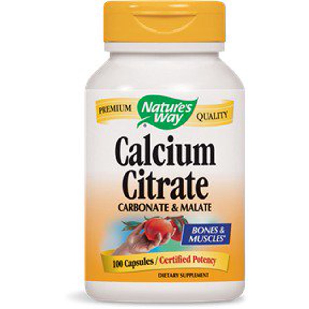 Calcium Citrate (Carbonate & Malate) Nature's Way 100 Caps Walmart