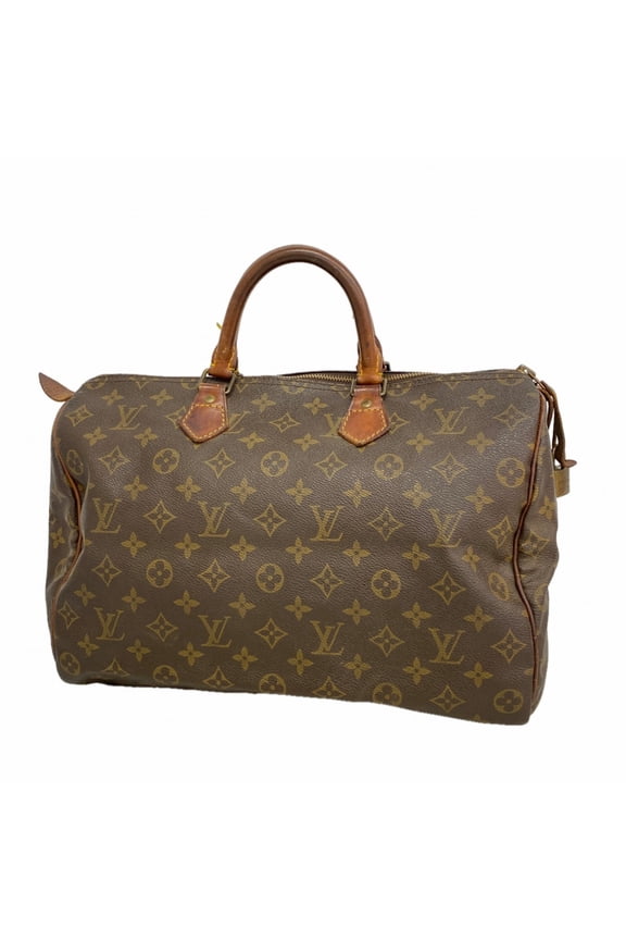 Pre-Owned Louis Vuitton Monogram Speedy 35 Handbag M41107 Brown Women's