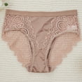 thumbnail image 2 of WULMLEO Womens Panties Sexy Lace Hem Briefs Underwear Slim Fit High Waisted Underwear Flowy Seamless Pantie Lightweight Bikini Khaki S, 2 of 3