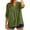Army Green, variant on 3/4 Sleeve Tops for Women V Neck Cotton Linen Shirts Fashion Side Split Casual Blouse Beach Vacation Clothes