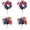 A 2PCS & B 2PCS, variant on 4th Of July Flower Decorations, Red Blue White Cemetery Flower, Independence Day, Home Party Decor,Memorial Day GraveFlowers for Home Wedding Party Decor