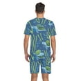 thumbnail image 6 of joogoo Men's Pajama Set Turtles Seaweed under Sea V-Neck Pj Shorts Set 2 Piece Loungewear Sleepwear L, 6 of 7
