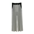 thumbnail image 7 of TRUBKH wide leg pants woman flowy pants for women women wide leg jeans plus size wide leg pants wide leg pants for women Striped Straight Leg Wide Leg Pants With A Drape Pockets White XL, 7 of 7