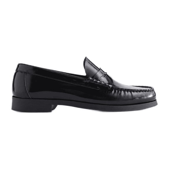 Free Assembly Men's Leather Moc Toe Penny Loafers
