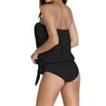thumbnail image 3 of Maillot Tankini Bandeau Noir 2 Pcs pour Femme, 3 of 4