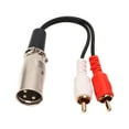 thumbnail image 3 of Câble Double vers XLR, Réduction de Distorsion Grand Usage XLR vers Double Adaptateur Amélioration de la Qualité Sonore pour Multimédia, 3 of 8