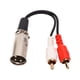thumbnail image 3 of Cable dual RCA a XLR 15cm XLR macho a 2 RCA Cable adaptador de audio estéreo para altavoz reproductor de DVD micrófono, 3 of 8