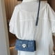thumbnail image 5 of Bolsa de axila de moda para mujer de mezclilla con cadena de moda para regalo (azul oscuro) JShteea Para Estrenar, 5 of 8