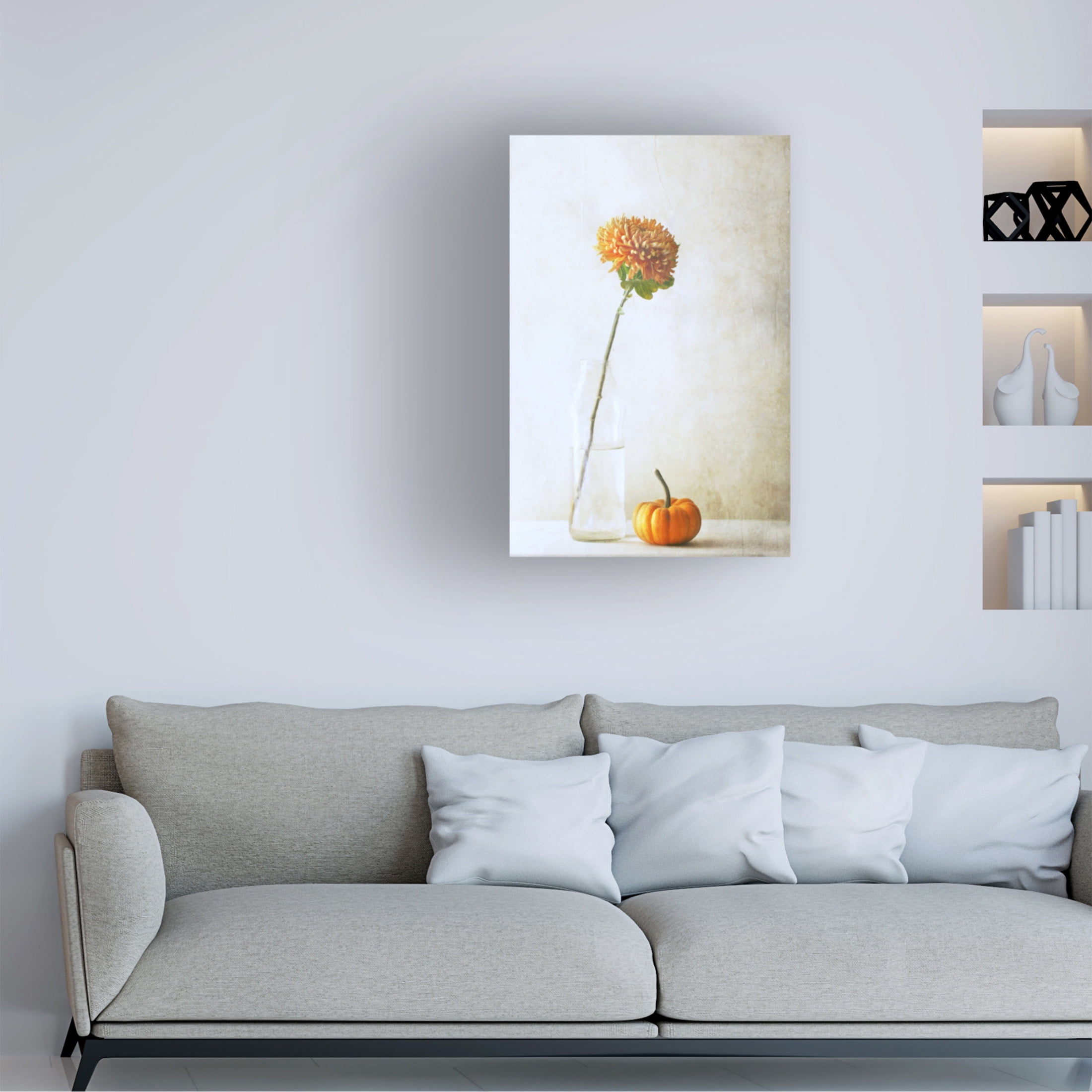 Canvas Wall Art - Delphine Devos 'Autumn Flower' Wall Art for Living Room, Bedroom, or Office Décor by Trademark Fine Art - 30 x 47 Inches