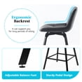 thumbnail image 2 of ClinQ 26 inch Swivel Counter Height Bar Stool Set of 4, Faux Leather Seat with Metal Legs and Back, Black, 2 of 6