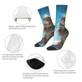 thumbnail image 4 of Balery Blue Sky Winged Cat Calcetas Largas con Estampado para Hombre y Mujer – Suaves y Transpirables, Talla Única (US 5-11), 4 of 6
