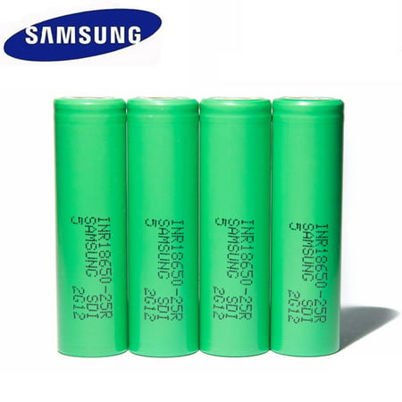 4Pcs SAMSUNG INR18650-25R 2500mAH Rechargeble Battery For SMOKTech Vape (Best Vape Pen Battery 510)
