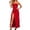 Z1#Red1320, variant on Puliio Evening Dresses for Women Strapless Ruched Waist High Slit Maxi formal Cocktail Party Gown