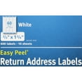 Avery Return Address Labels, White, 2/3" x 13/4", Easy Peel, Laser
