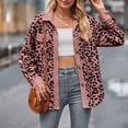 thumbnail image 3 of Camisa Chaqueta con cuello vuelto para mujer, ropa de calle informal holgada para mujer (rosa XXL) Ygjytge Rosa T XXL para Mujer, 3 of 6