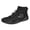Black, variant on Men’s Hand Stitching Slip On Driving Ankle Shoes Leather Sock High Top Loafers Fur Lined Warm Non Slip Dress Shoes (Grey, 8)