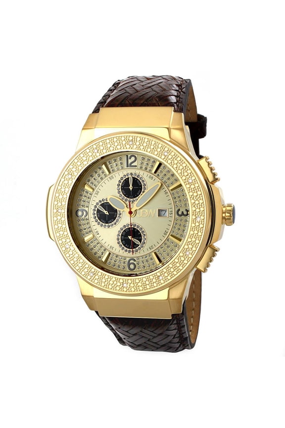 Saxon Men's Gold Plated Chronograph Quartz Watch JB-6101L-10D