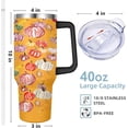 thumbnail image 4 of Fall Cup 40 Oz Tumbler with Handle and Straw Lid, Insulated Autumn Mugs Keeps Drinks Cold & Hot, Stainless Steel Fall Coffee Mug Fall Themed Thanksgiving Gifts For Women, 4 of 6