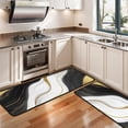thumbnail image 3 of Kitchen Rugs Sets Of 2,Black Marble Gold Wave Pattern Anti Fatigue Kitchen Mat Rugs Non Slip Washable,Decorative Kitchen Floor Mats for Kitchen,Sink,Laundry,17"x47"+17"x47", 3 of 5