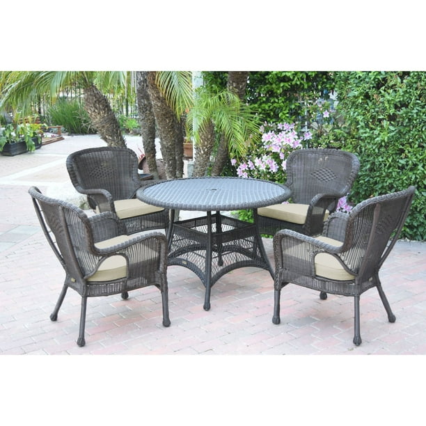 Jeco Windsor Resin Wicker 5 Piece Patio Dining Set Com - Windsor Patio Furniture Set Jeco Windsor Resin Wicker 5 Piece Patio Dining Set Com - Windsor Patio Furniture Set