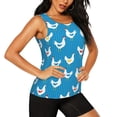 thumbnail image 2 of Sigee Cartoon Chicken for Women's Workout Tank Top,Running Tank Tops,Sleeveless Gym ClothesLarge, 2 of 8