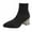 Black, variant on jsaierl Women's Knit Chunky Heel Sock Boots Pointed Toe Ankle Booties Stretch Socking Boots