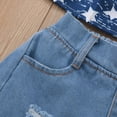 thumbnail image 5 of Kaprioy My First 4th of July Baby Girl Outfit Toddler Girl 4th of July Jean Outfit Independence Day Baby Denim Shorts Set Little Girl Summer Clothes, 5 of 9