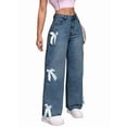 thumbnail image 2 of Baggy Jeans for 2026 Woman Tie Jeans High Waist Wide Leg Loose Pants Casual Streetwear S, 2 of 8