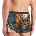 thumbnail image 4 of Rateoe Colorful Owl Tattoo Art Mens Boxer Briefs Poly Spandex Performance Boxer Briefs Underwear Hem Boxer Briefs - X-Large, 4 of 8