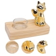 thumbnail image 4 of Tealight Candle Holder, Candle Holder Decorative Practical Walnut Glass Ceramic  For Office, 4 of 8