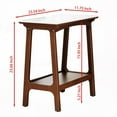 thumbnail image 4 of High-Quality Slim Side Table with Storage & Vintage Charm Retro reddish brown narrow slate side table fits small spaces. Sturdy MDF & rock plate., 4 of 8