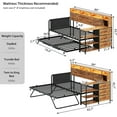 thumbnail image 6 of CalmOasis Charging Station 3 Storage Drawers Metal Daybeds, 6 of 9