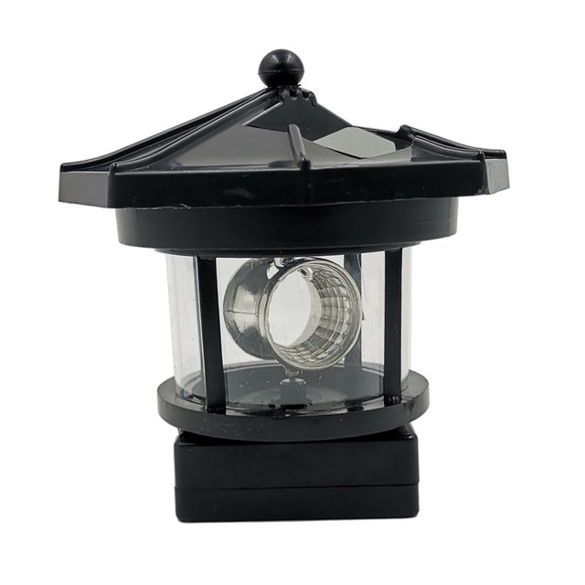 Lámpara giratoria de faro solar LED Sunnimix luz del faro negro