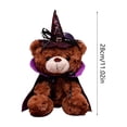 thumbnail image 2 of MYUNNIL Halloween Plush Teddy Bear, Soft Teddy Bear Stuffed with Spider Web Pattern Witch Hat and Cloak, 11" Cool Cute Animal Themed Decoration for Halloween Party & Birthday Gifts, Brown, 2 of 7