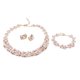 thumbnail image 3 of Conjunto de boda nupcial Sunnimix de pendientes y collar de perla chapados en oro, 3 of 8