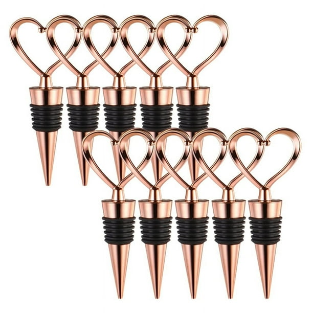 Tapón para vino, paquete de 10 tapones para botellas de vino, tapones reutilizables para mantener frescas las botellas estándar de vino y champán