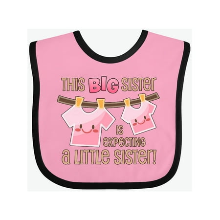 

Inktastic This Big Sister is Expecting a Little Sister Gift Baby Girl Bib