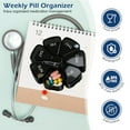 thumbnail image 5 of Oazouf Extra Large Black Weekly Pill Organizer, BPA-Free Travel Pill Box Case for Pills, Tablets, Vitamins, Fish Oil, Supplements, 5 of 9